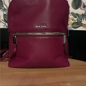 Michael Kors Rhea Medium Slim Backpack - Burgundy